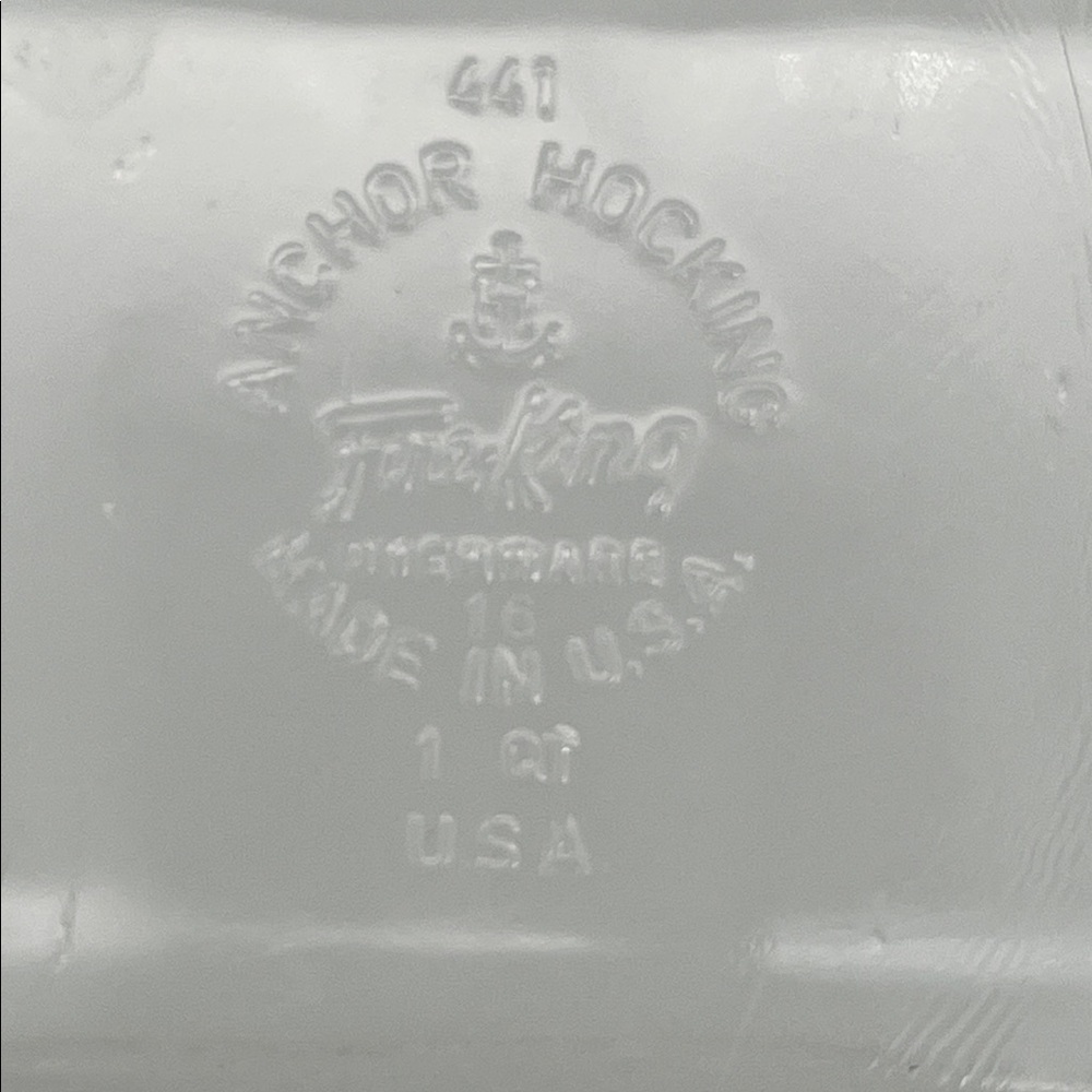 Vintage Anchor Hocking 441 Fire-King Meadow Green Milk Glass Baking Dish - 1 Qt - Picture 7 of 12